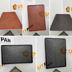 Tavi teflonate perforate, 60 × 40 cm, cu 4 laturi la 45°
