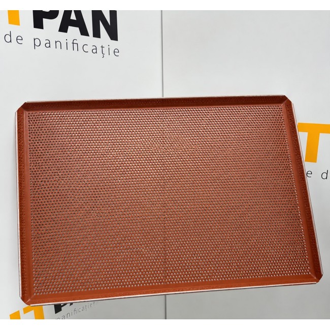 Tavi teflonate perforate, 60 × 40 cm, cu 4 laturi la 45°