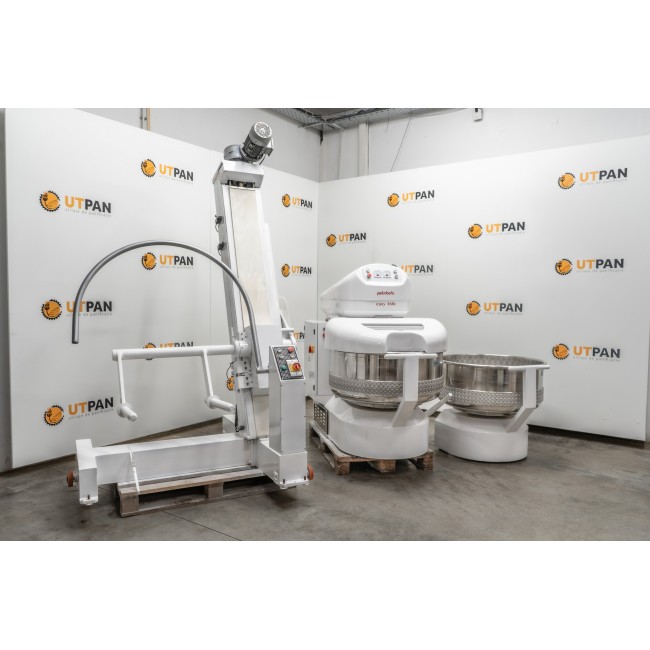 Malaxor spiral Pietroberto Easy E 160 cu 3 cuve detasabile si ridicator rasturnator
